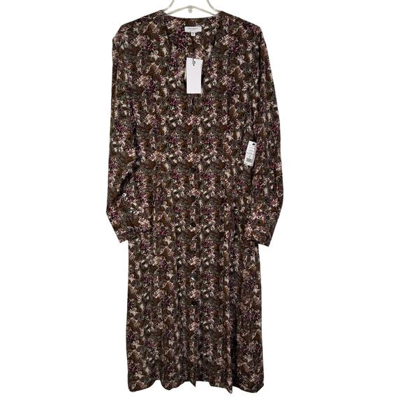 Women's Equipment Teodora Mother of Pearl Midi Dress Size XL - Picture 2 of 7